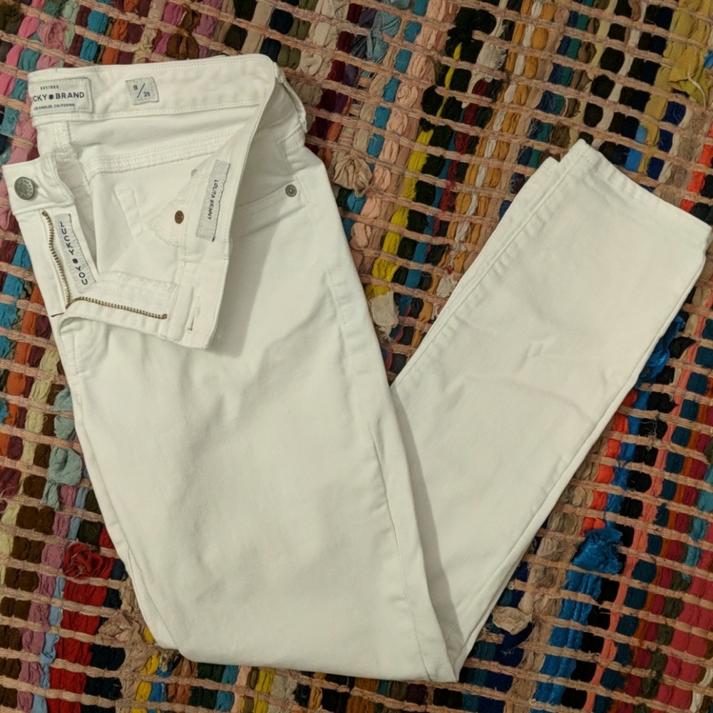 Lolita Skinny, white denim Lucky Brand Jeans 8/29